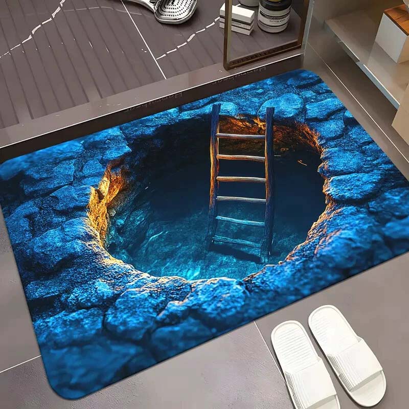 Visuelle Illusion Endless Abyss-Muster HD-bedruckte rutschfeste Türmatte