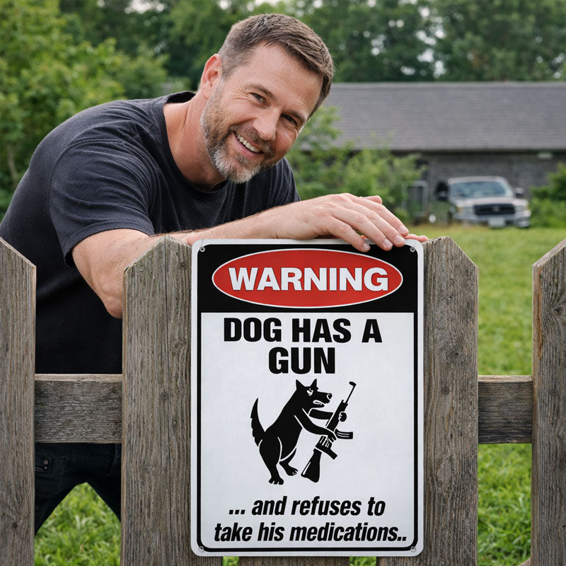 „Wachhund“ – lustiges Warnschild 🐶 — Gib deinen Nachbarn einen Gesprächsstoff