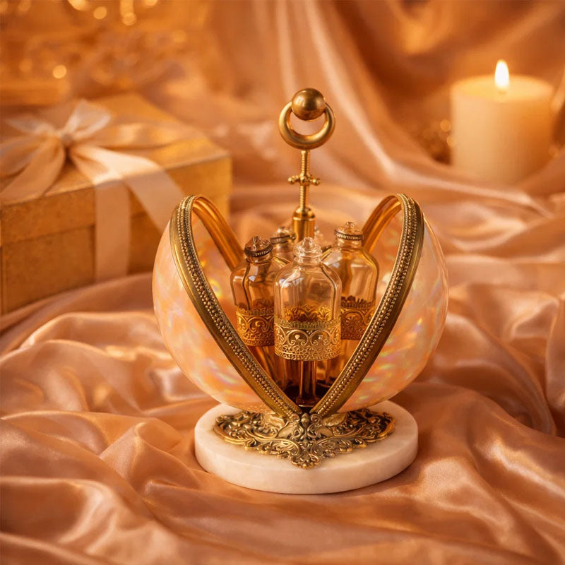 🕯 Vintage-Parfümdisplay aus Muscheln