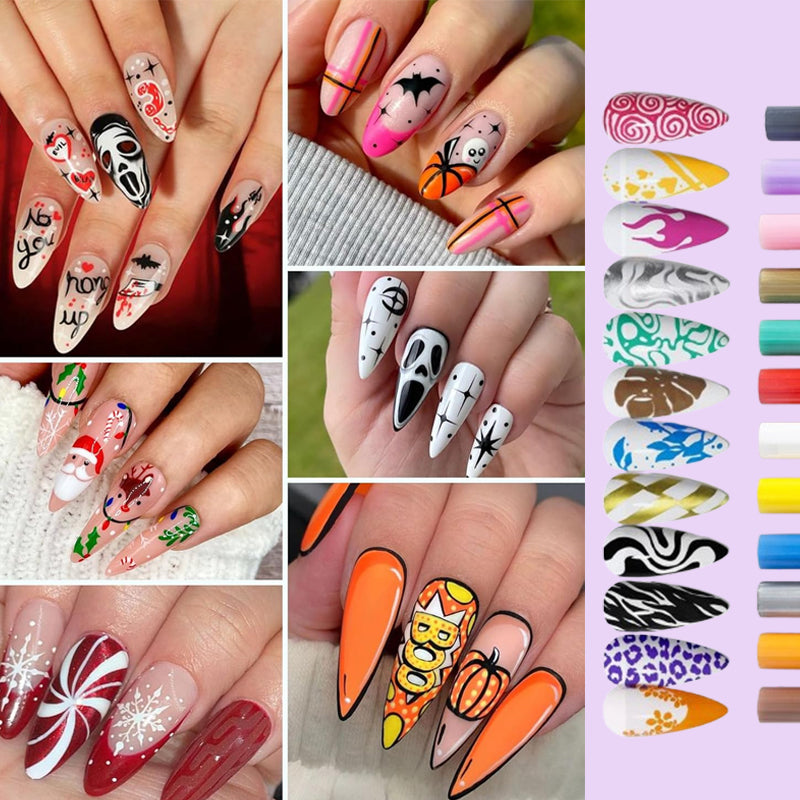 Professionelles Nagelkunst-Stift-Set mit 12 Farben