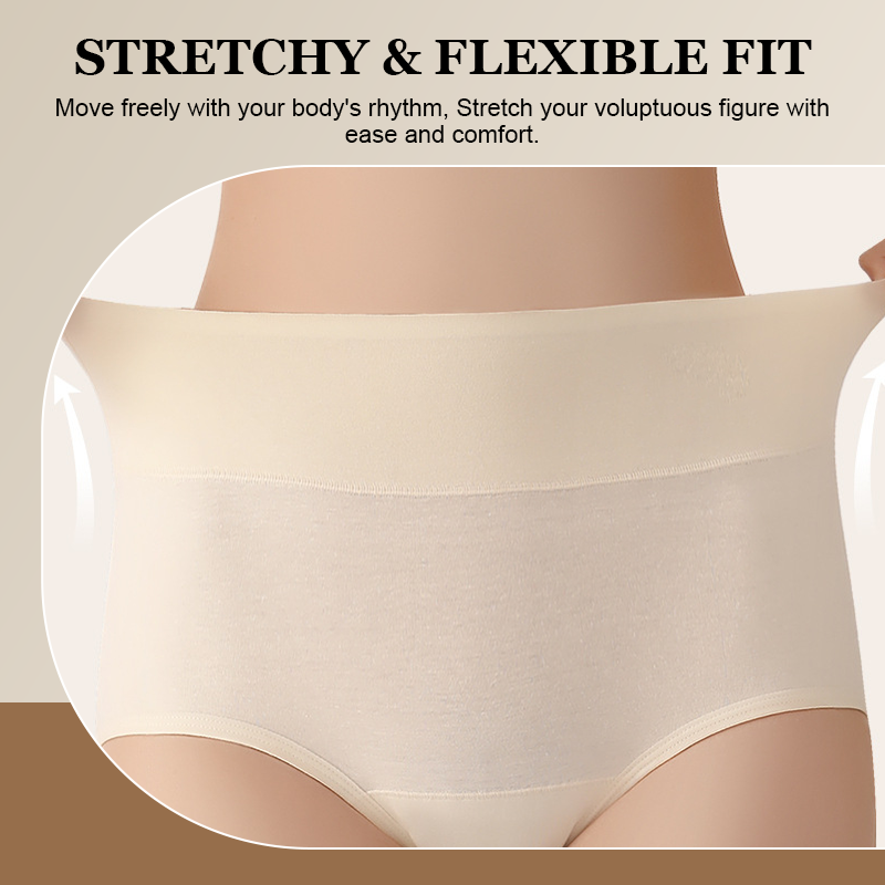 🤍 Bequeme Baumwollslips mit hoher Taille