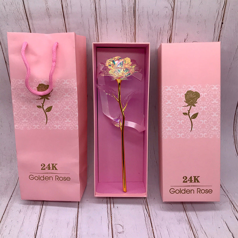 24K Bunte Galaxie-Rose