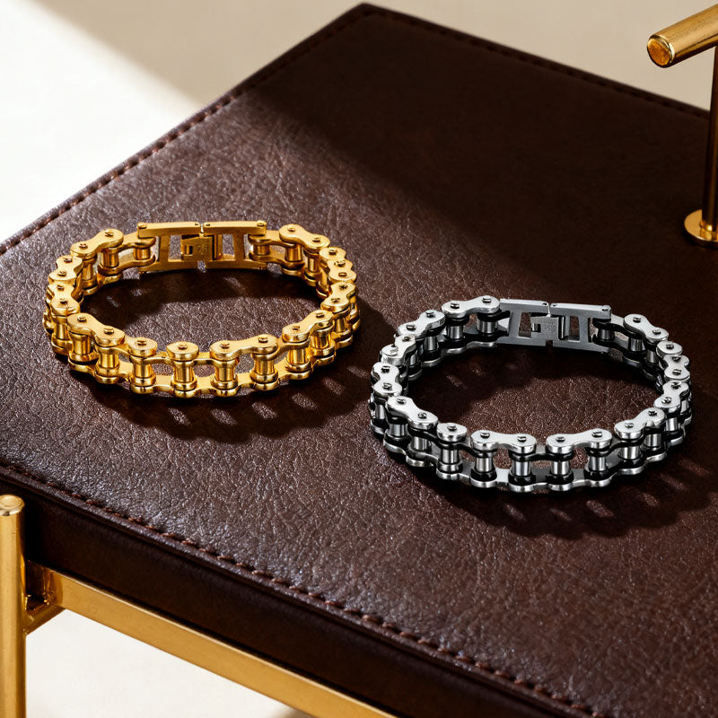 Fahrrad-Titanstahl-Motorradkettenarmband