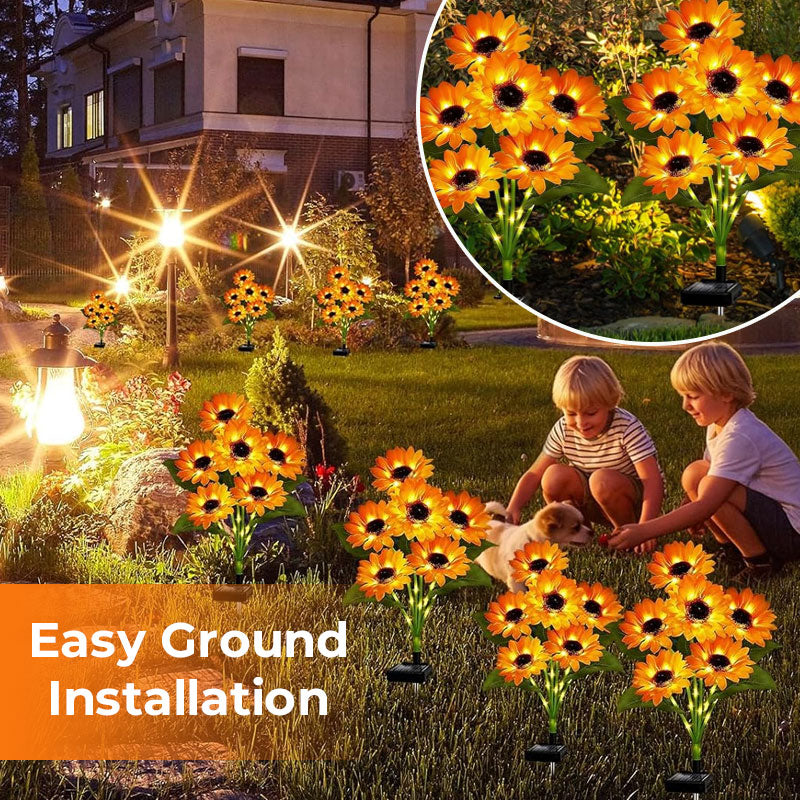 🌻 Solarbetriebene Sonnenblumen-Gartenstecklichter