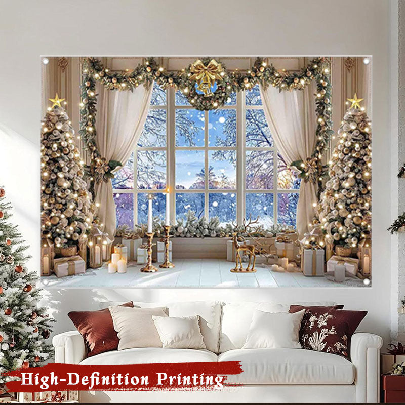 🎄 Weihnachts-Schneelandschaft als Hintergrund