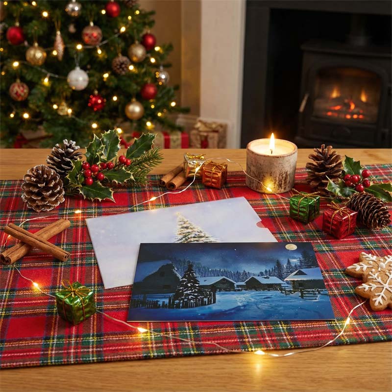 Temperaturempfindliche Weihnachtskarten