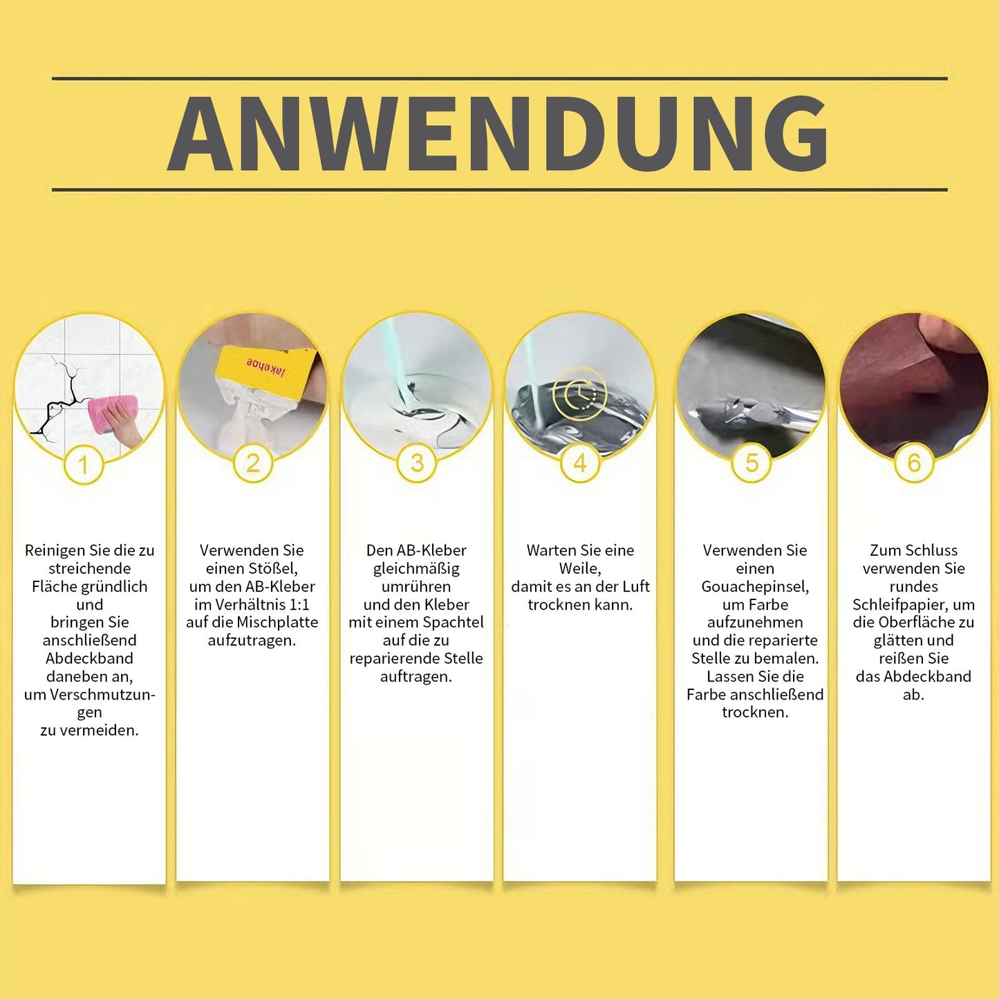 🔧Schnelltrocknender Fliesenreparaturkleber – Komplettes Werkzeugset für Heimwerker – Reparieren Sie Risse dauerhaft in wenigen Minuten!✨