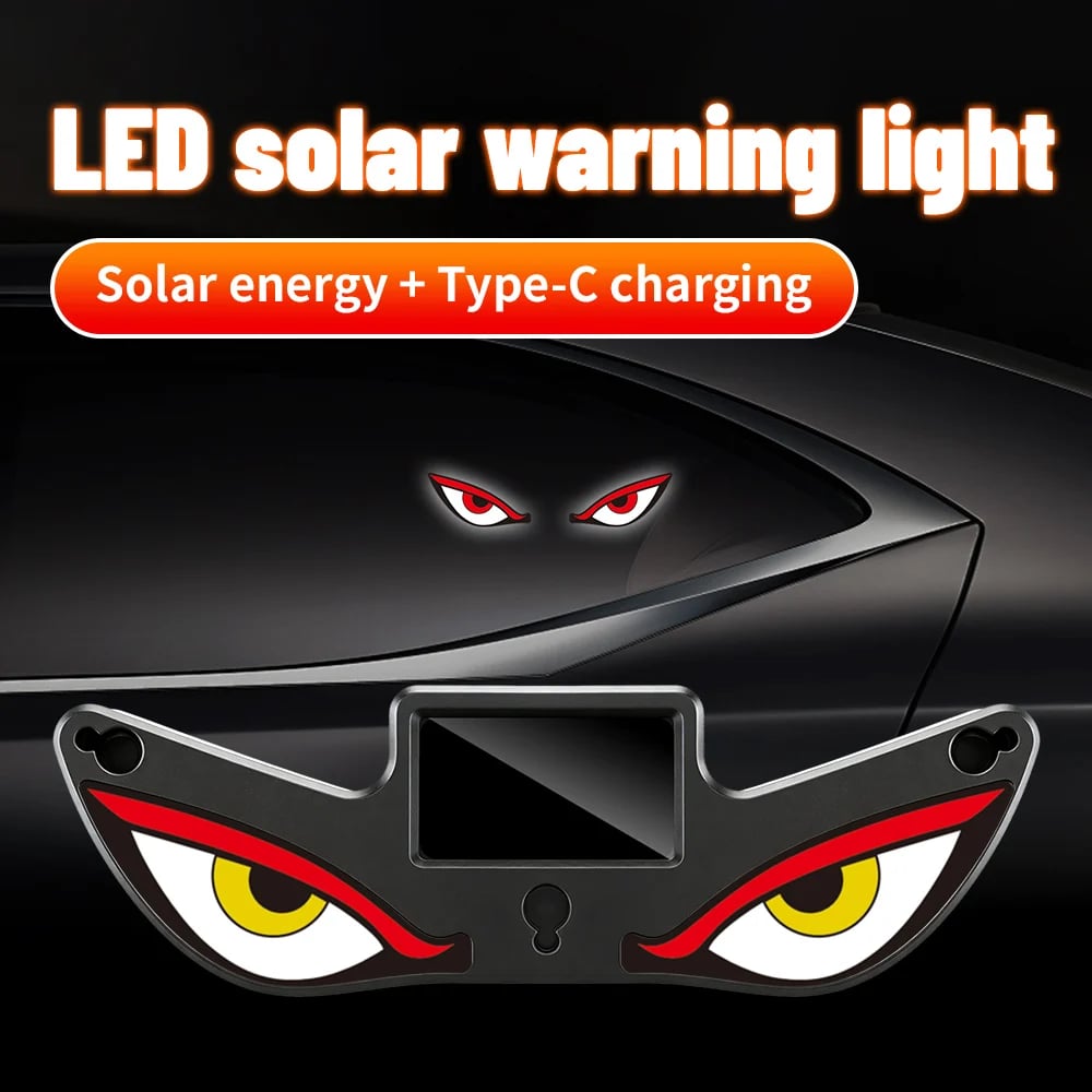 🟔 Laatste dag: 49% KORTING - Solar Demon Eye LED-raamlamp voor in de auto