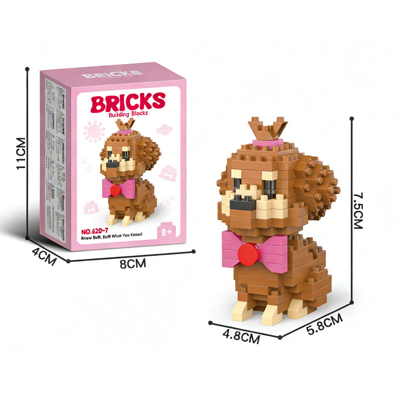 Niedliche Haustier-Mikropartikel-Bausteinmodelle 🐶🐱🧩