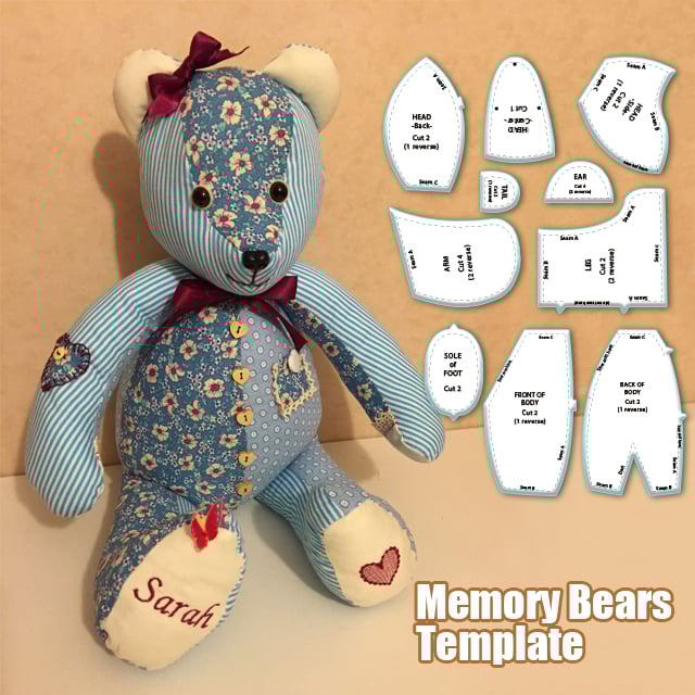 🎄Memory Bear Schablonenlineal-Set