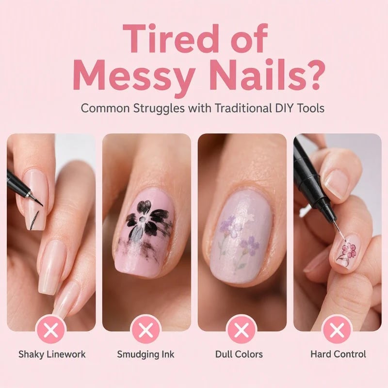 💕Letzter Tag – 50 % Rabatt🌈 24 Farben, doppelseitige Nagellackstifte, Set 12