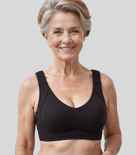 🎁 Damen-BH mit Rippstrick, Push-up-Effekt und verstellbaren Trägern