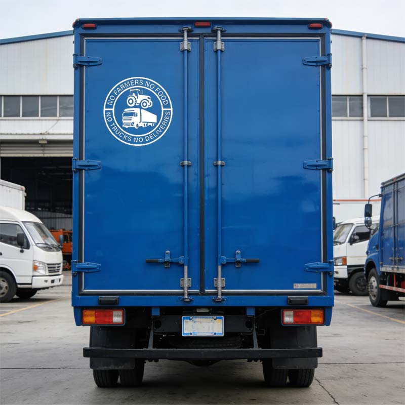 🔥Keine Bauern, keine Lebensmittel, keine LKWs, keine Lieferungen Vinyl-Aufkleber – 140 mm Aufkleber