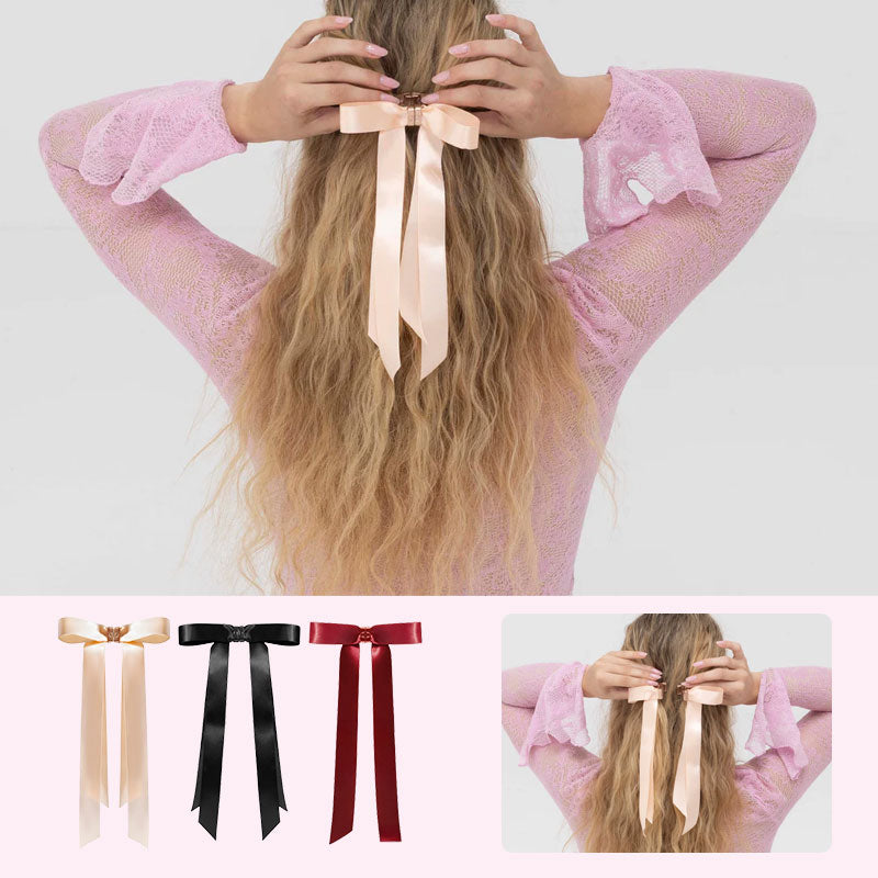 Elegante magnetische Haarspange mit Schleife ✨