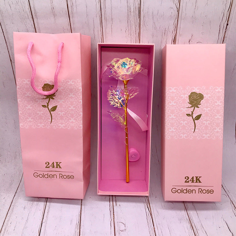 24K Bunte Galaxie-Rose