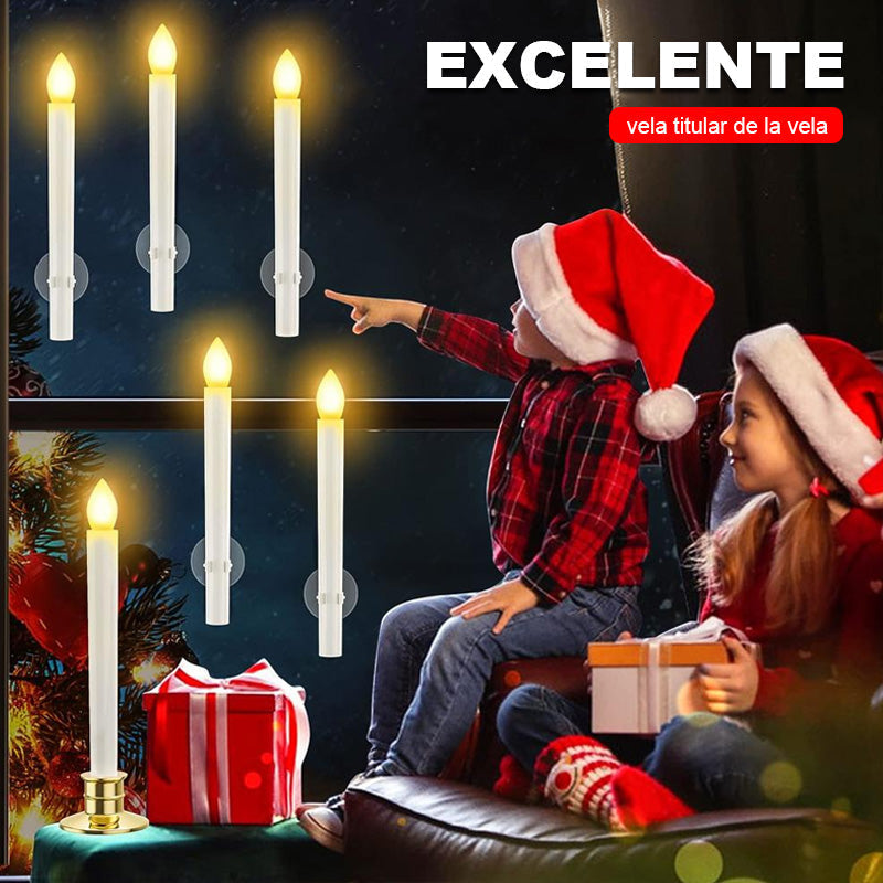 🎄 Weihnachts-Special 🔥 6 Stück unbeleuchtete LED-Fensterkerzen