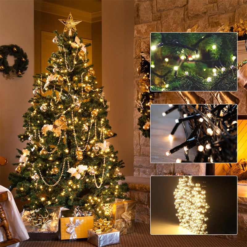 🎄 LED-Ring Fünfzackiger Stern Weihnachtsbaum-Lichterkette 🎄