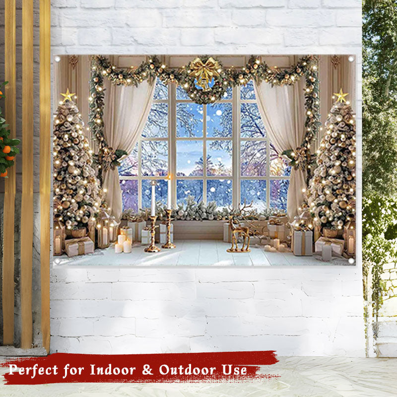 🎄 Weihnachts-Schneelandschaft als Hintergrund