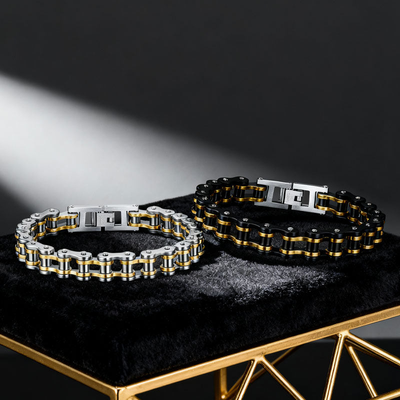 Fahrrad-Titanstahl-Motorradkettenarmband