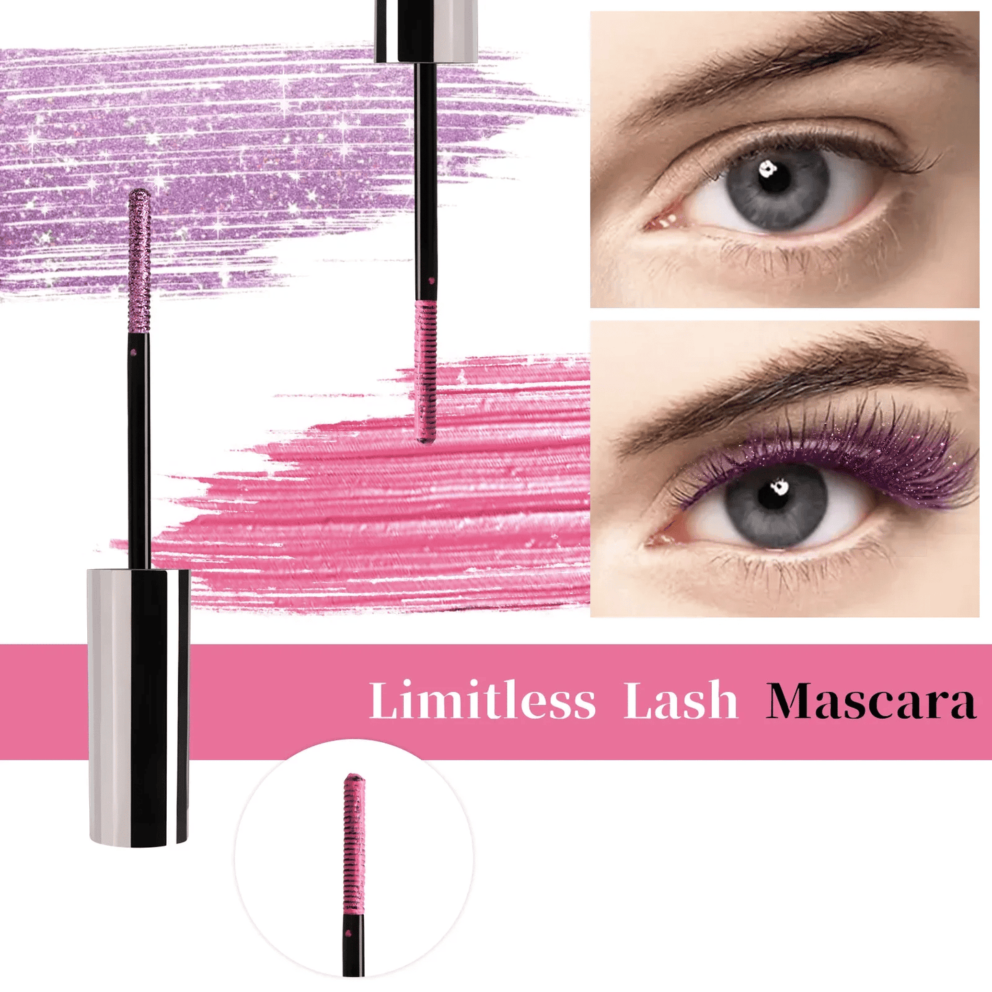 Farbenfrohe Glitzer-Mascara/Colorful Glitter Mascara