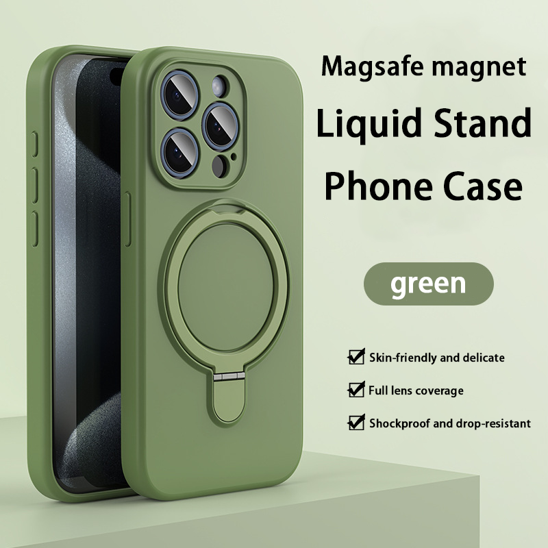 Liquid Silicone Case - Integrierter Ständer & MagSafe-kompatibel