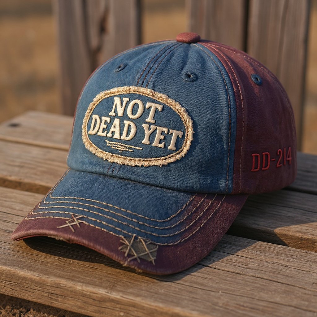NOT DEAD YET – Vintage gewaschene Baseballkappe