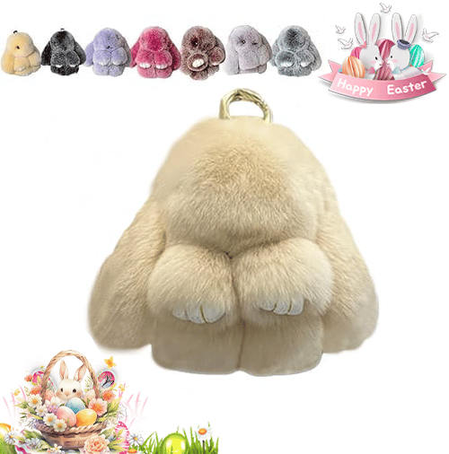 🐰Süßer Osterhasen-Plüschschlüsselanhänger – Geschenkoption in Blechdose, 🎁Süße Osterüberraschung