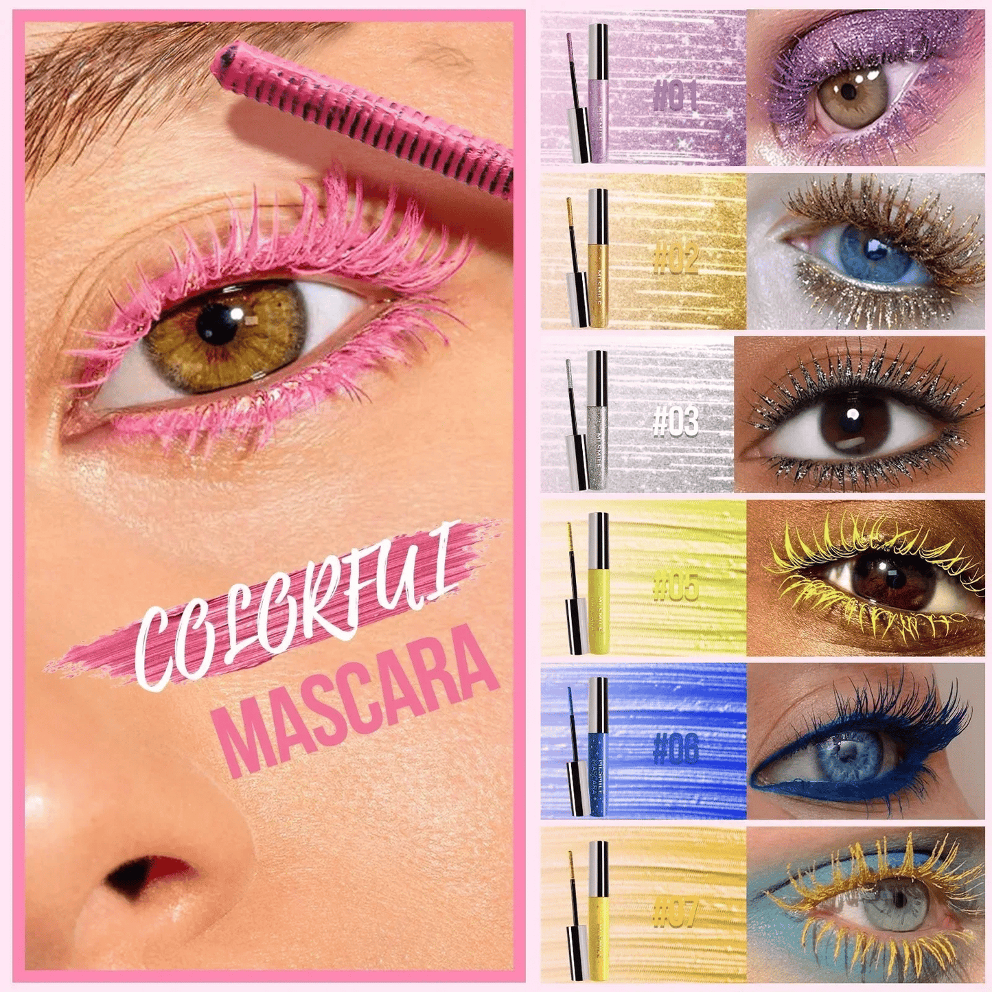 Farbenfrohe Glitzer-Mascara/Colorful Glitter Mascara