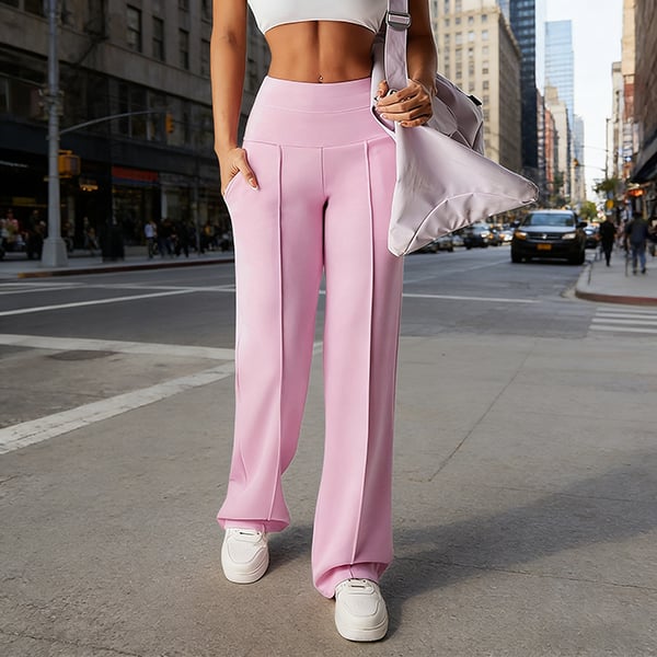 💕 Damen-Unifarbene Weite Straight-Leg-Hose