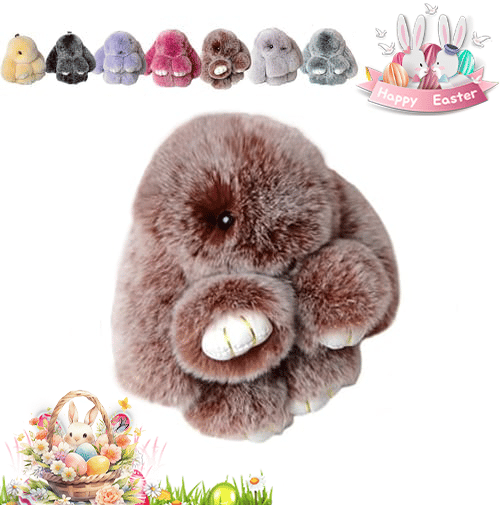 🐰Süßer Osterhasen-Plüschschlüsselanhänger – Geschenkoption in Blechdose, 🎁Süße Osterüberraschung
