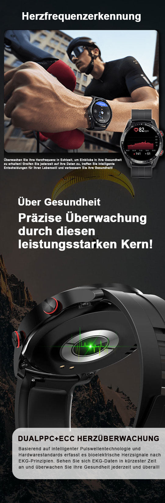 1,28-Zoll-Bildschirm Sport Smartwatch