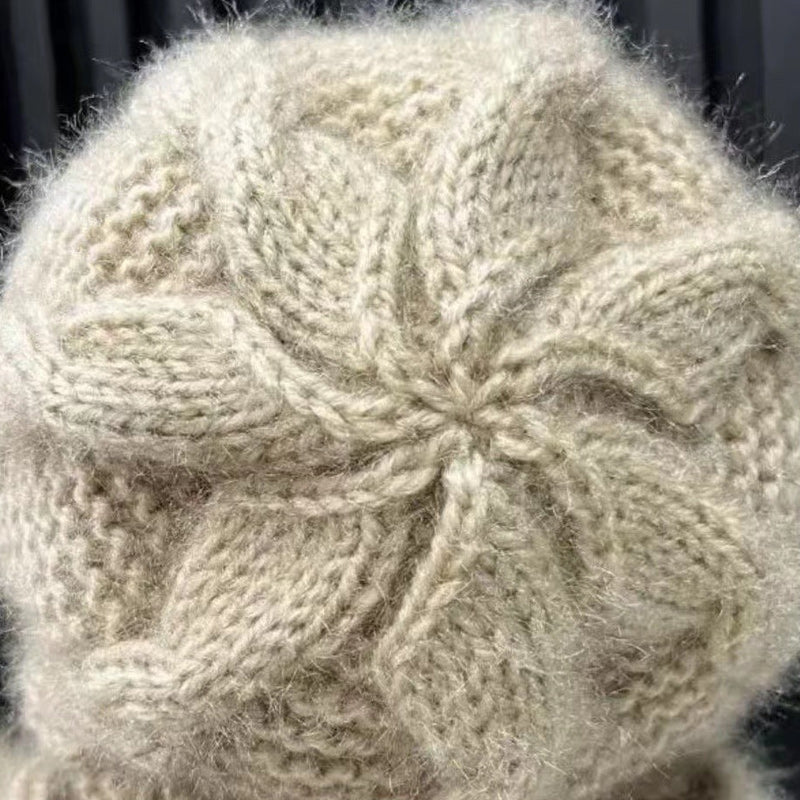 Dicker, warmer Einteiler-Schal mit Kapuze für Damen