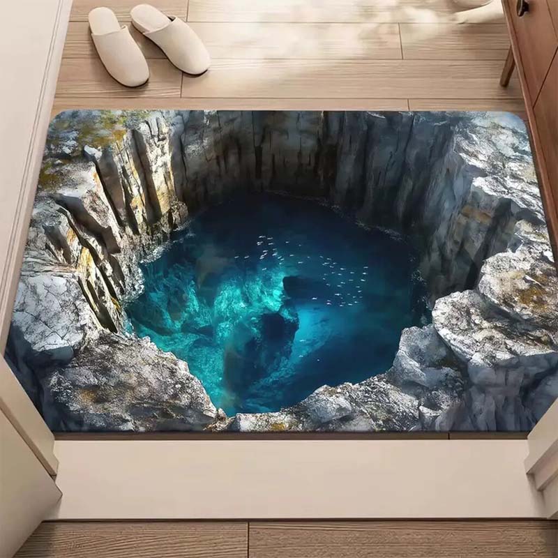 Visuelle Illusion Endless Abyss-Muster HD-bedruckte rutschfeste Türmatte