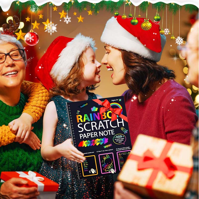 Schwarzes Buntes Kratzpapier