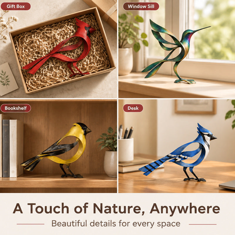 🕊️Elegante und minimalistische Vogelskulptur aus Metall – flüchtige Momente der Leichtigkeit in der Natur!