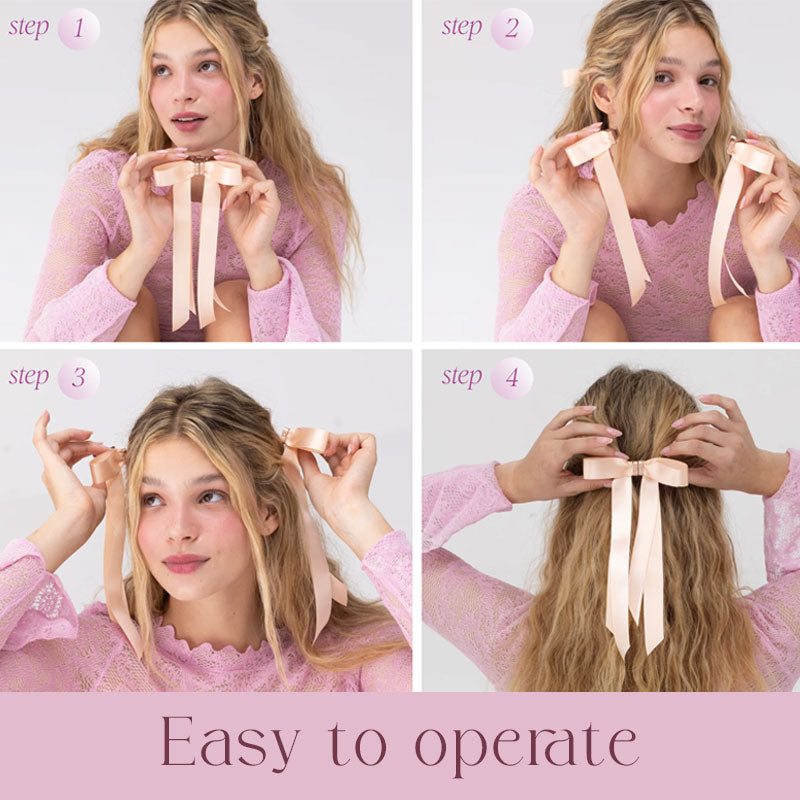 Elegante magnetische Haarspange mit Schleife ✨