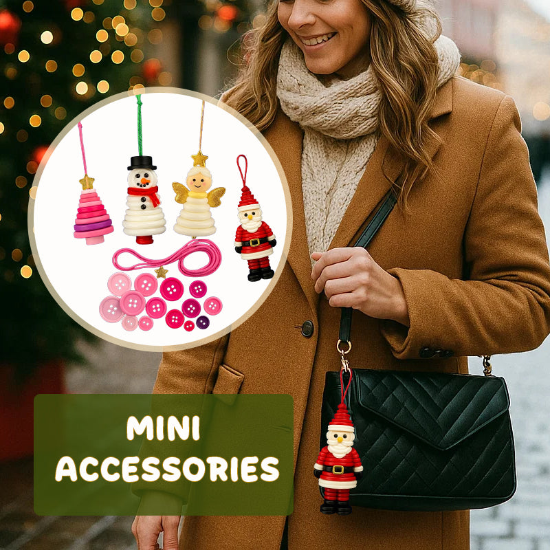 ☃️ DIY Knopf-Schneemann Schmuckset