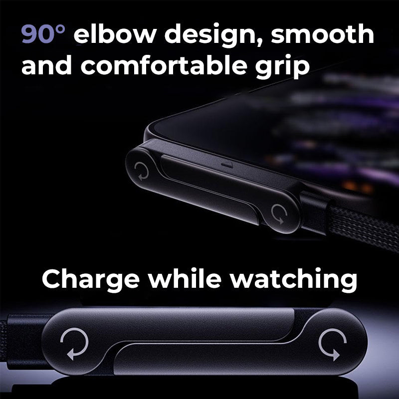 ⚡2-in-1-Ladekabel mit unsichtbarer Halterung – 240-W-Schnellladekabel mit integrierter Handyhalterung