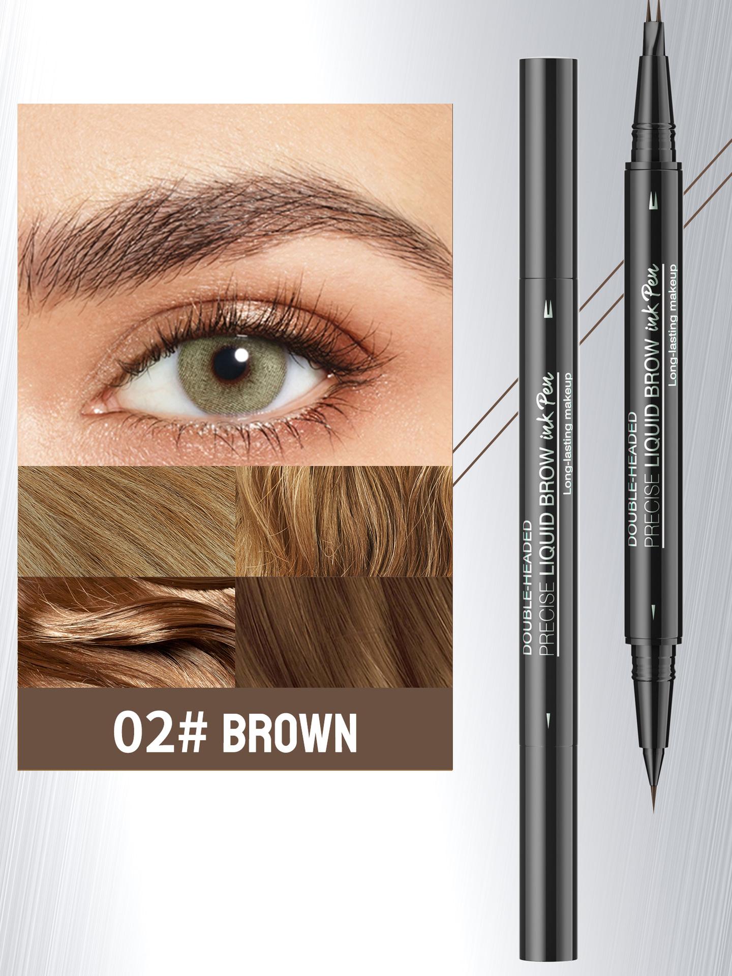 💖2-in-1-Augenbrauenstift mit Mikro-Gabelspitze und präziser Bürstenspitze