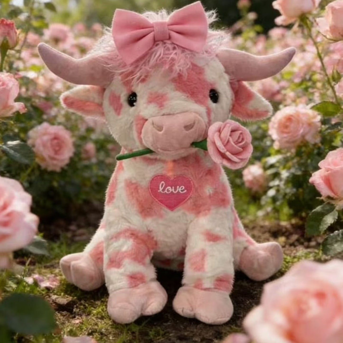 🔥Letzter Tag 49 % Rabatt💘🐮Entzückendes rosa Hochlandkuh-Plüschtier