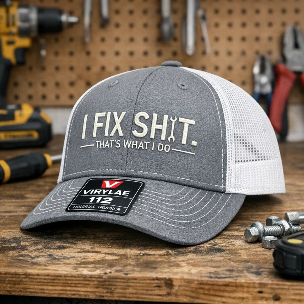 🛠️ LAST CHANCE: 49 % RABATT – „I Fix Shit“-Trucker-Cap – Lustige Mechaniker- & Handwerker-Kappe