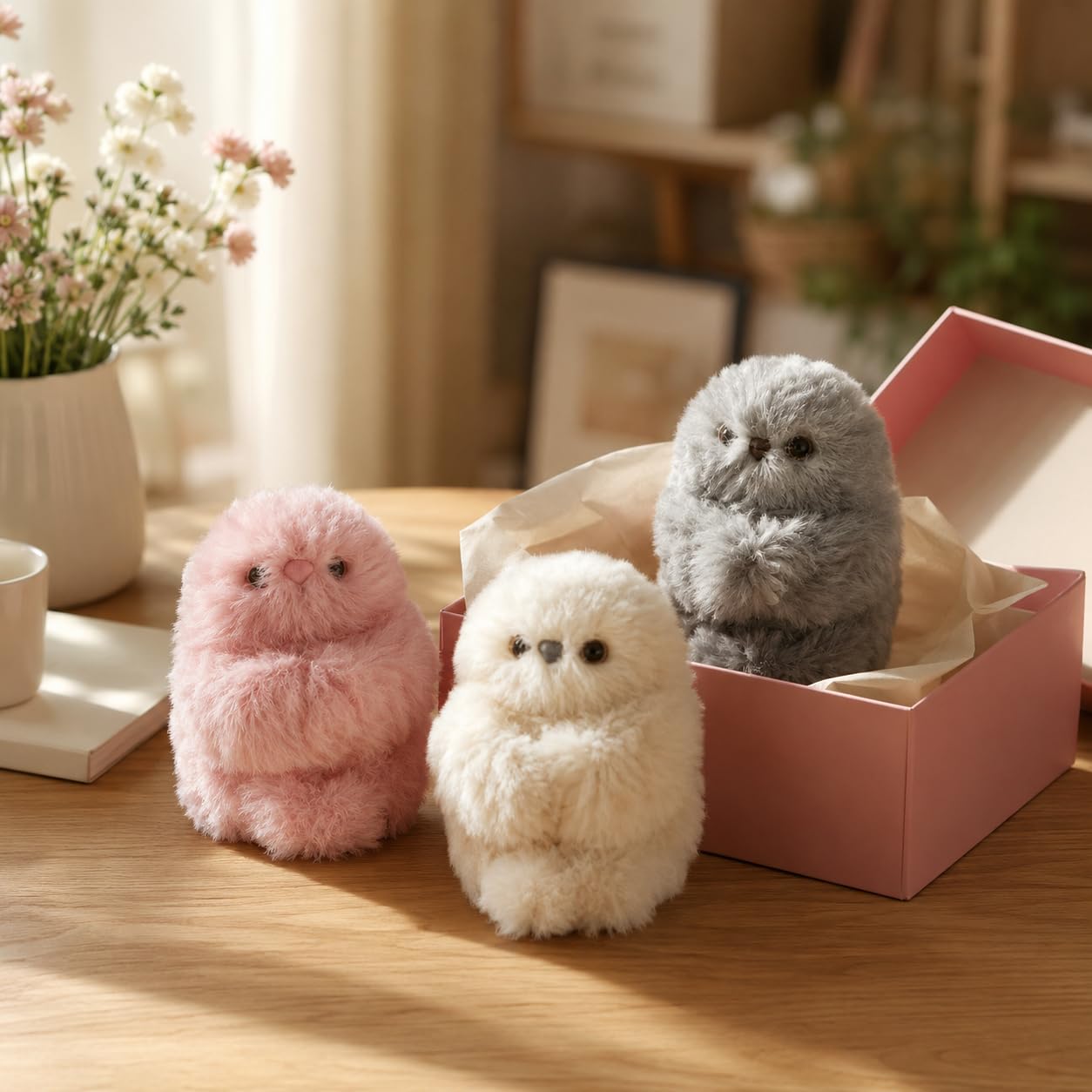 ✨Süße, schüchterne KI-Begleitpuppe als Taschenanhänger und Plüschtier👜 – sie kann singen, den Kopf drehen und sprechen lernen🤖