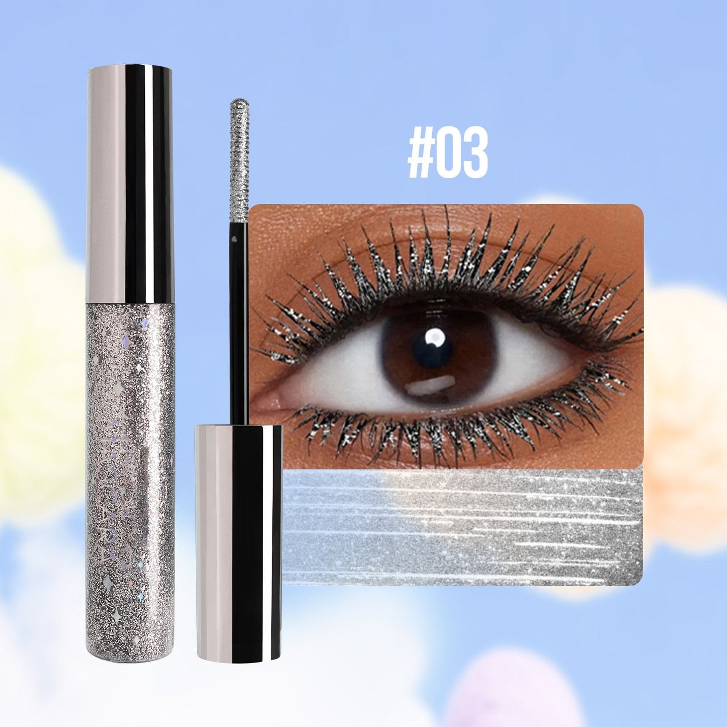 Farbenfrohe Glitzer-Mascara/Colorful Glitter Mascara