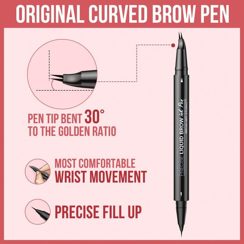 💖2-in-1-Augenbrauenstift mit Mikro-Gabelspitze und präziser Bürstenspitze