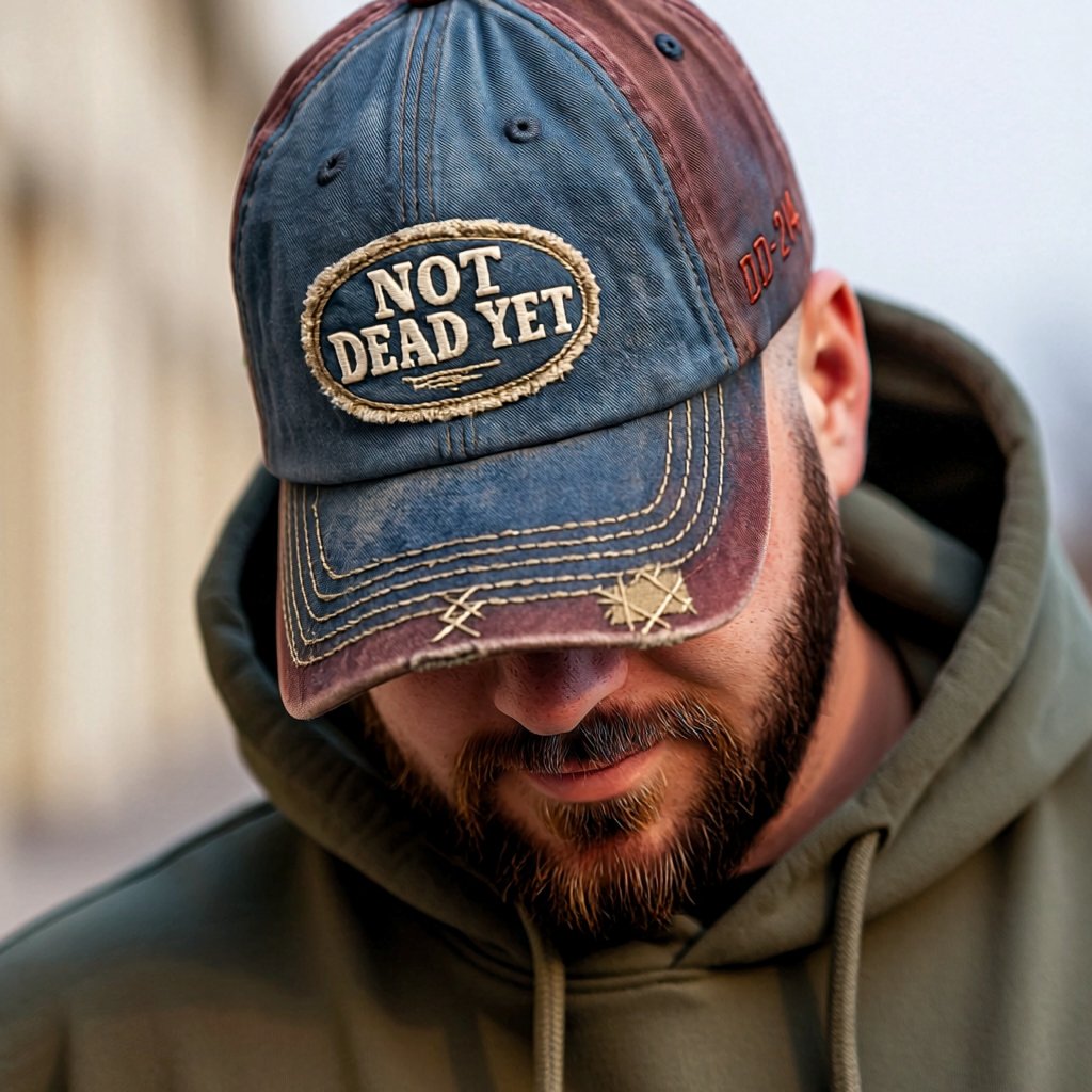 NOT DEAD YET – Vintage gewaschene Baseballkappe