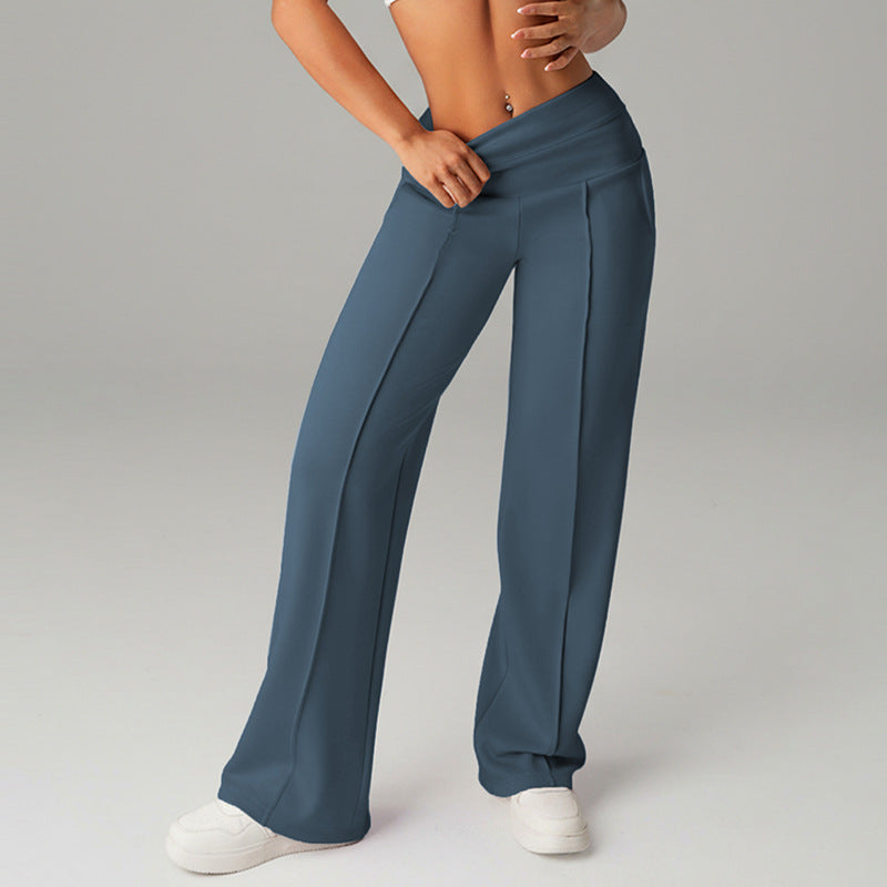 💕 Damen-Unifarbene Weite Straight-Leg-Hose