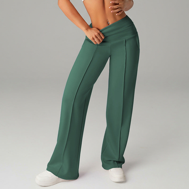 💕 Damen-Unifarbene Weite Straight-Leg-Hose