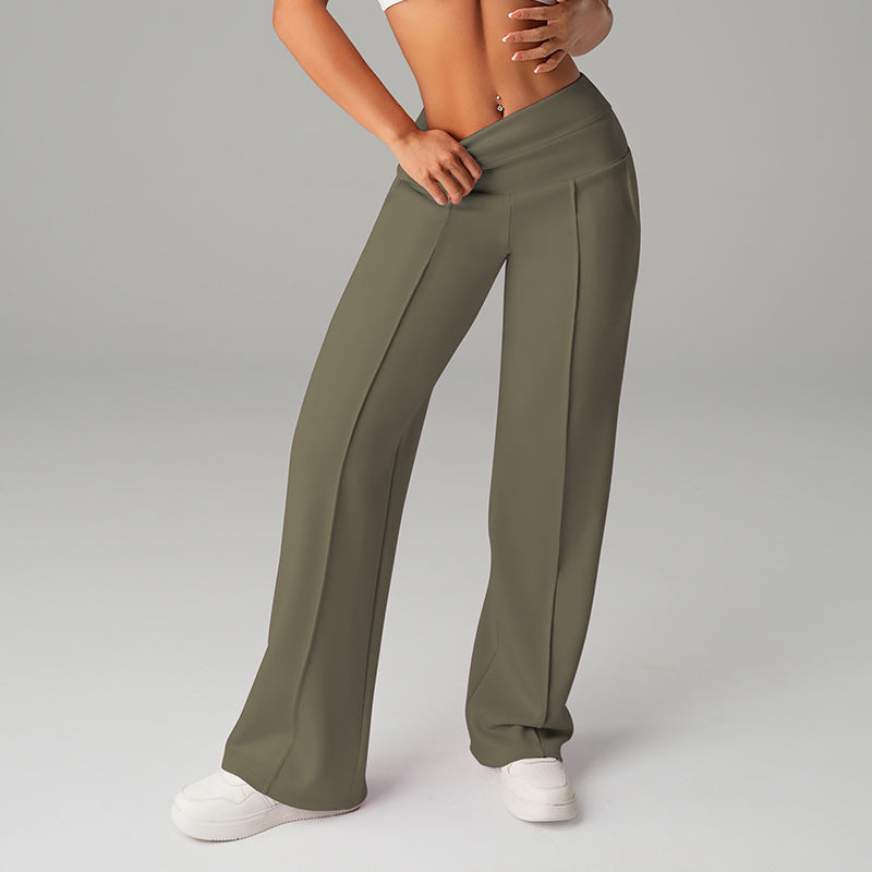 💕 Damen-Unifarbene Weite Straight-Leg-Hose