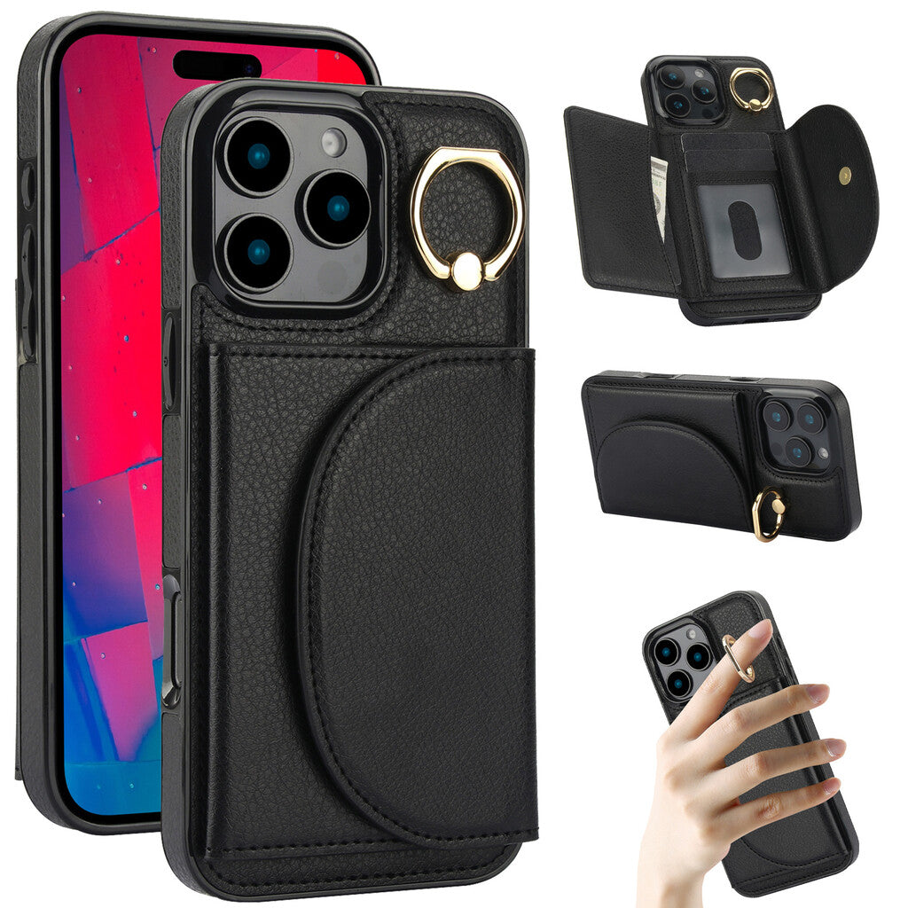 Ringhalterhülle / iPhone 17 Pro Max Ständerhülle mit Kartensteckplatz