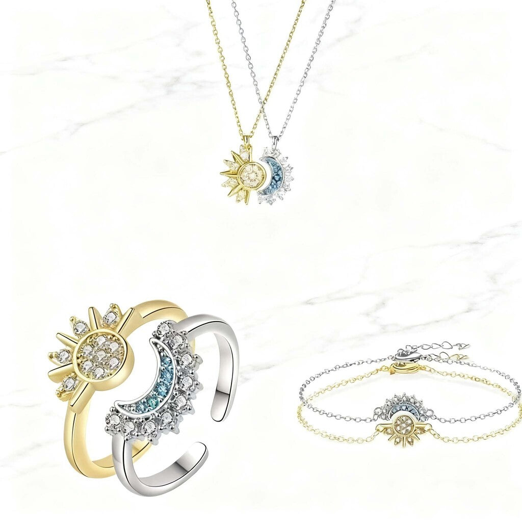„Sonne und Mond leuchten gemeinsam“ – Ein brandneues, kombinierbares Schmuckset im offenen Stil